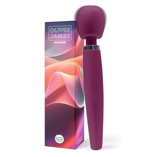 Vibrador Varita Premium Oliver James – Recargable y Resistente a Salpicaduras con 5 Modos y 4 Intensidades – Sextoy Silicona Segura para Mujer y Pareja, Estimulador Clitoriano, 30,5 x 5,6 cm (Púrpura)