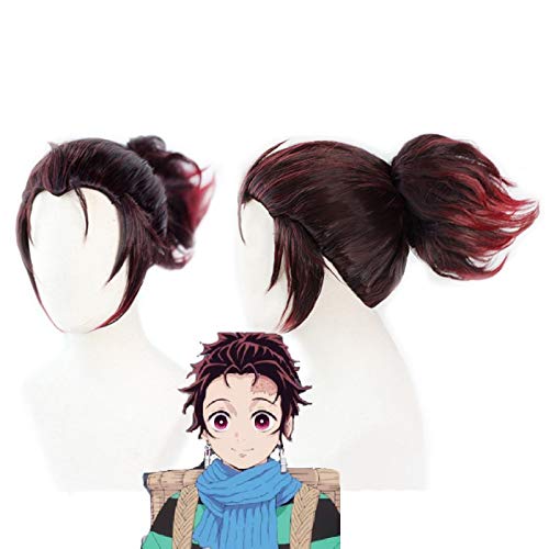 Tanjirou Kamado Anime Demon Slayer Kimetsu No Yaiba Cosplay Wigs Hair Wig +Free Wig Cap TCY-170