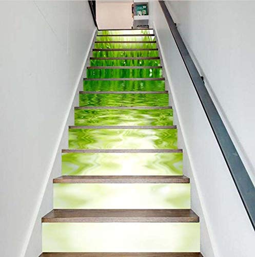Autocollants De Porte Escalier D'Herbe Verte De Forêt 95 X 215 Cm 3D Pour Salle De Bains Porte Rénovation Décoration Autocollante Papier Peint Imperméable Autocollants - Photos De Porte - Peintures M