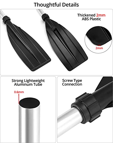 QWORK® Set Pagaia in Alluminio Staccabile, Pagaia