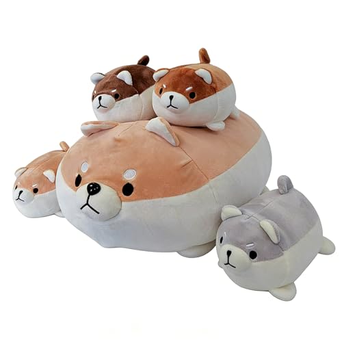 Chien en peluche à offrir pour les anniversaires ou pour décorer la maison pendant les vacances.