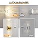 CCYCOL Gold Wall Sconces Set of Two - Modern Crystal Sconces Wall Lighting 12W 4000K LED Wall Sconce Dimmable Indoor Wall Light Fixtures for Bathroom Bedroom Living Room Hallway, 18 Inch