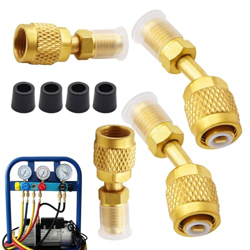 Adaptador HVAC R410A, Adaptador dividido pequeño | Herramientas de aire acondicionado de latón Accesorios adaptadores R410A | Adaptador de refrigeración resistente, accesorios HVAC para aire acondicio