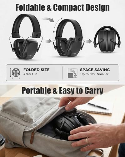 Image of ProCase Hearing Protection Ear Muffs SNR 33dB, Noise Cancelling Headphones