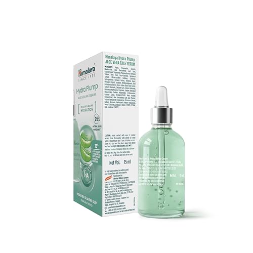 Image of Himalaya Hydra Plump Aloe Vera Face Serum 15 ml | with 2% Hyaluronic Acid & Aloe Vera | Hydrates 10 Layers Deep | 72 Hour Hydration | Clinically Tested Hydrating Serum for Dewy Bouncy skin