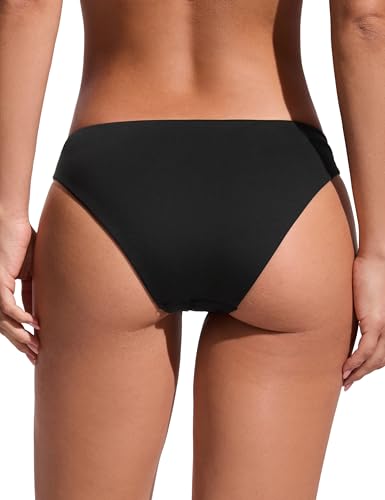 Image of CRZ YOGA Low Waisted Bikini Bottoms | Mid Cut Leg, Medium Bum Coverage, Full Lining, Swim, Bathing Suit Briefs for Women