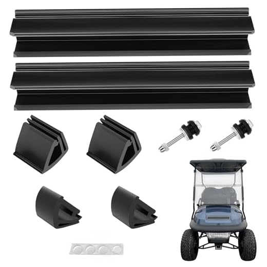 MOSNAI Golf Cart Windshield Clips Kit for Club Car DS&Precedent,Include 12.6" Windshield Sash Clips,Windshield Retaining Clips fit 1"x1" Tube,Windshield Bottom Clips,OEM#101444101,102005801
