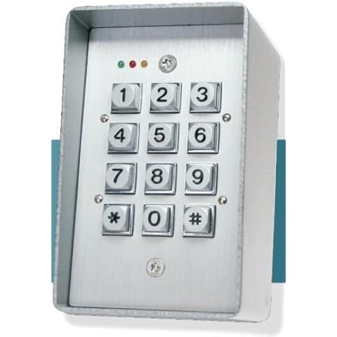 T5B - DOOR ACCESS WEATHERPROOF KEYPAD STAINLESS STEEL CODE ENTRY WITH RAIN HOOD Cover