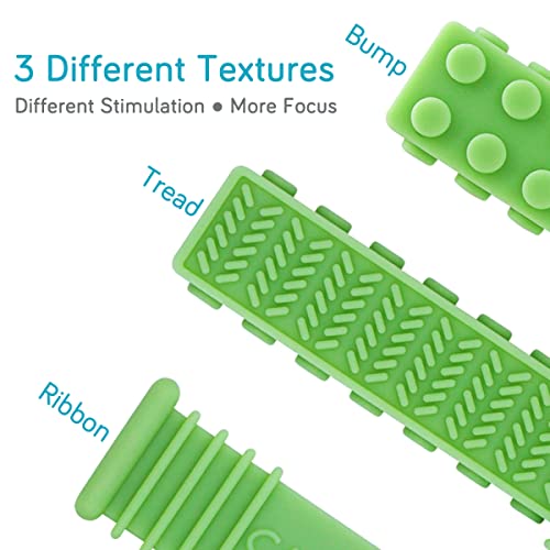 Image of Xtra Tough Sensory Chew Toys for Autistic Children (3-12 Years Old), Teething, Oral Motor Stimulation, ADHD, SPD - Made for Moderate & Aggressive Chewers (2Pack)