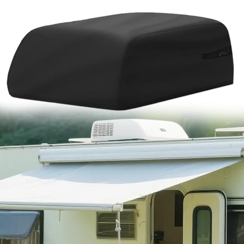 Cubierta de aire acondicionado para caravana, tela Oxford 420D, protector a prueba de polvo con hebillas ajustables, para proteger del polvo, la suciedad, los desechos (80 x 80 x 38 cm)