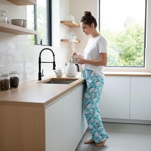 Image of Just Love Women's Buffalo Plaid Pajama Pants, 100% Cotton Jersey Knit Sleep and Lounge PJ Bottoms