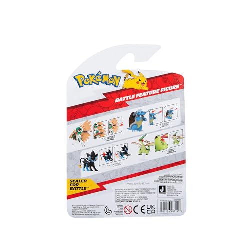 Pokémon PKW3035 - Battle Feature Figure - Turtok, offizielle bewegliche Figuren, 11,5 cm