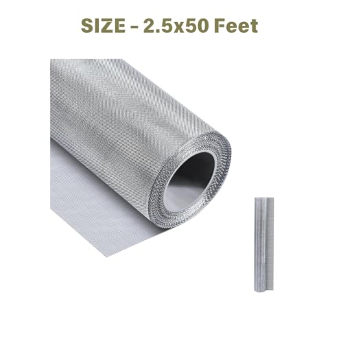 Image of Mosquito or Wind and Door Furniture Steel Net Wires & Meshes, for Living /Balcony Room Window Stitched (2.5x50 feet)