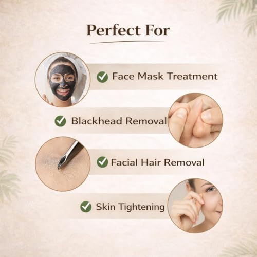 Image of Gelatin Powder With Activated Charcoal Powder For DIY Face Mask /Pack /Hair Removal /Peel Off Mask Remove Blackheads & Whiteheads, Deep Skin Purifying Cleansing (100 Gm)
