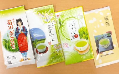 茶農家から台地の恵み 静岡茶 荒造り 4種 4袋 お茶 緑茶 新茶 静岡緑茶 日本茶 茶葉 深蒸し