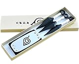 Genérico Collection bandana kakashi mas 3 piezas kunai shippuden,pack de 4 accesorios,cinta mas 3 kunai,complemento para disfraces,cosplay hallowen,disfraz de ninja juguete