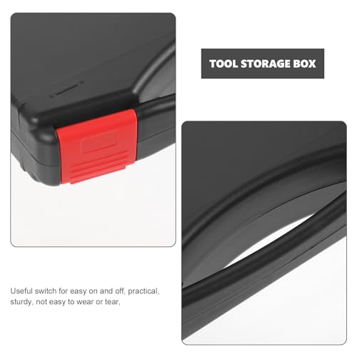 Angoily Reusable Plastic Carrying Case Small Hard Case Tool Carry Box Portable Tool Storage Waterproof Camera Protective File Organiser Boxes Black - Image 4
