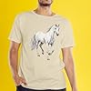 White Horse T-Shirt Watercolor Equestrian Wildlife Gift for Him and Her XL #5