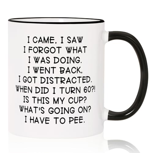Shqiueos Funny 60th Birthday Gifts for Women Men Mug...
