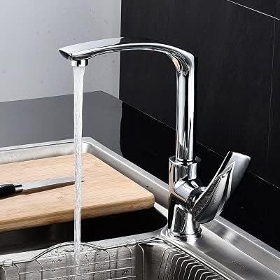 Robinet de lavabo de salle de bain pivotant en laiton haute résistance