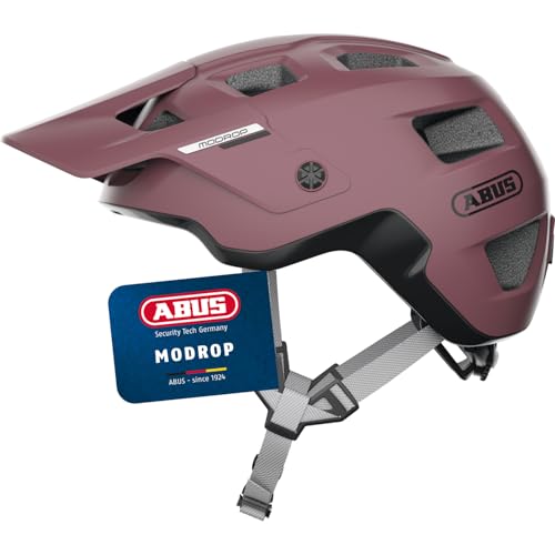 ABUS MTB-Helm MoDrop - robuster Fahrradhelm mit guter Belüftung für Mountainbiker - individuelle Passform - Unisex - Rot, S