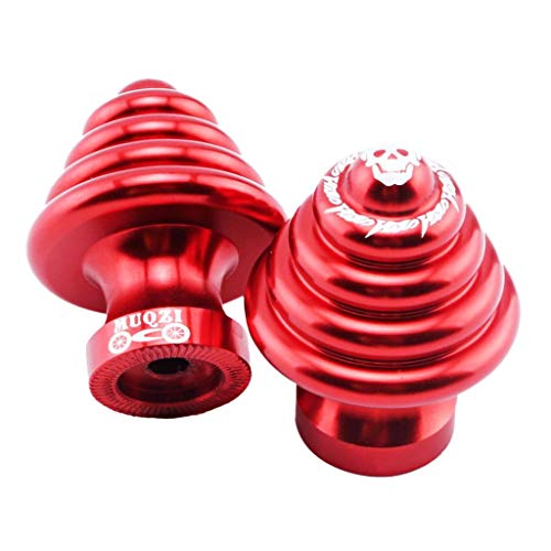 Inzopo 2 Pieces Bicycle Hubs Nut Fixed Gear Quick Release Mountain Bike Nut Part Light Weight High Strength Red as described