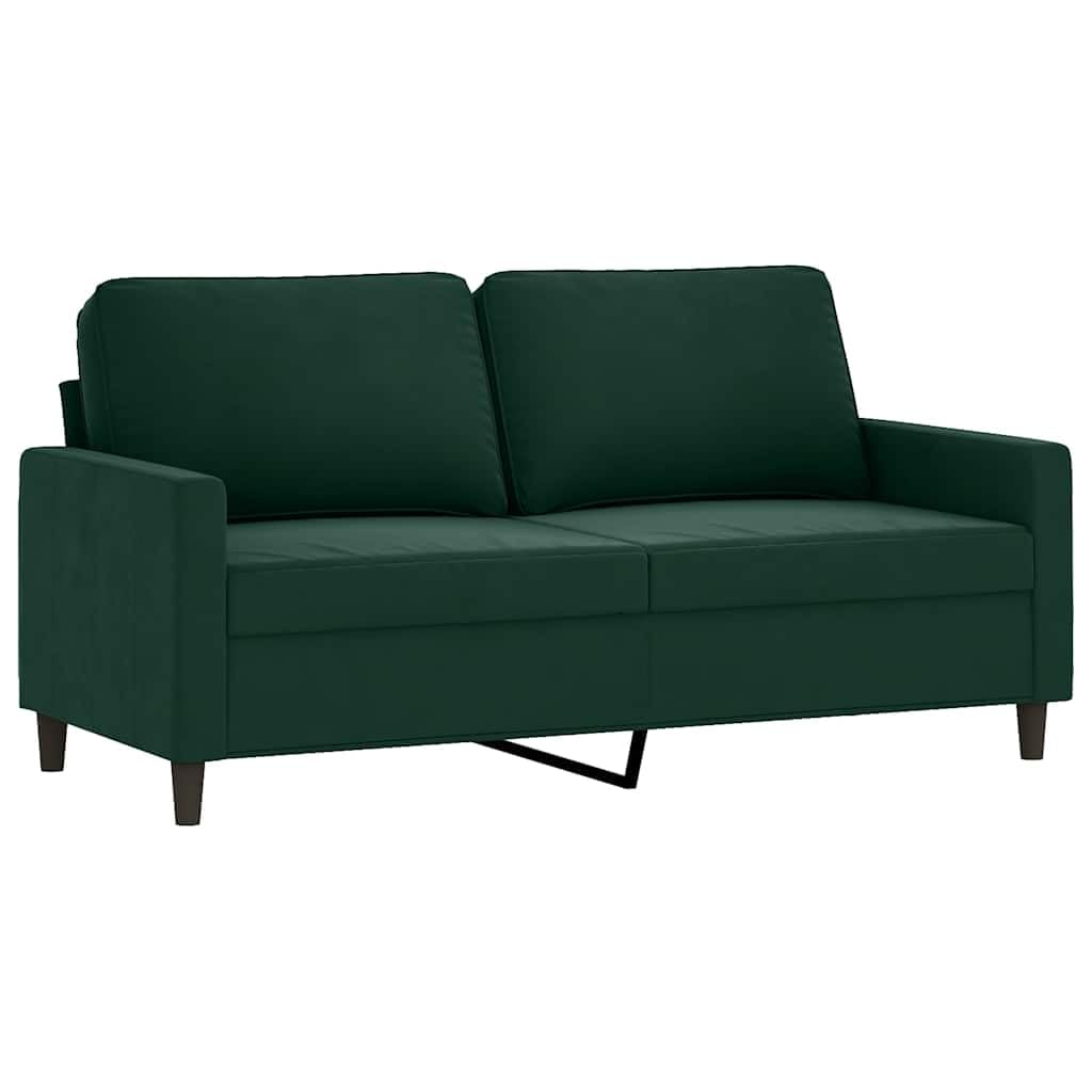 Terciopelo Suave Estructura Robusta 3 Piezas Verde 138x77x80cm