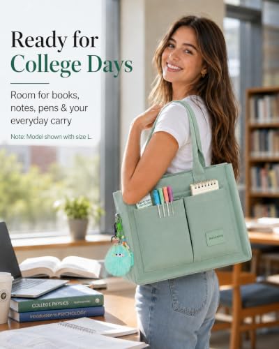 BECOJADDE Structured Canvas Tote