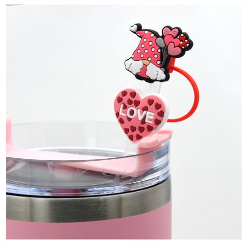 Straw Cover Cap for Stanley Cup Topper Compatible for 30 and 40 Oz Tumbler with Handle,10 mm 0.13 in Reusable StrawTips Lids,Straw Covers for Christmas Gifts