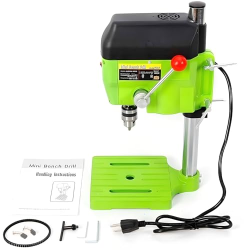 Soporte de Prensa de Taladro de Banco eléctrico, Mini taladradora de Banco eléctrica de 480 W, portabrocas de 1~10 mm, Banco de Trabajo de Taladro portátil, para creación de Muebles Bricolaje