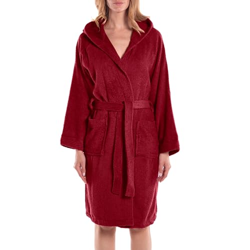 Caleffi Minorque Mixte Peignoir à capuche, Rouge, L