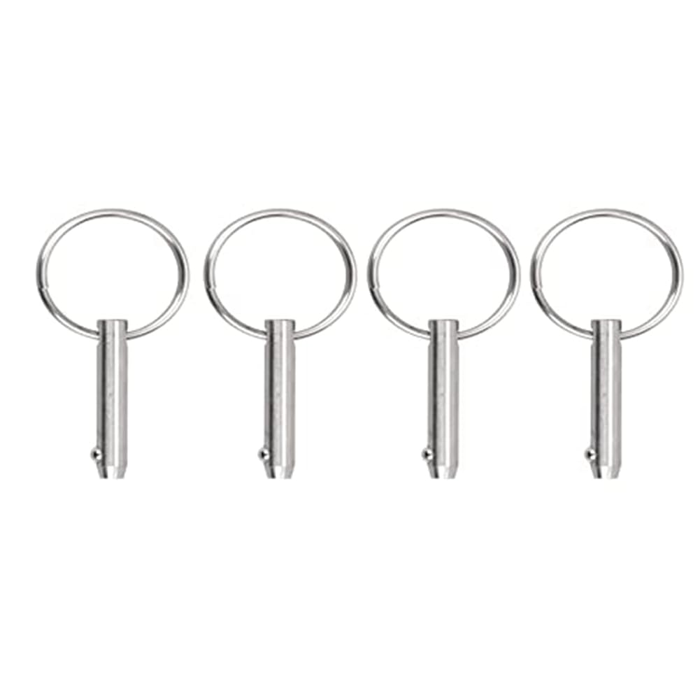 Wisyurt 4 Pcs Marine Bimini Top Pins, Diameter 1/4In(6.3Mm), Overall Length1.5in(38Mm), Usable Length(25.4Mm)