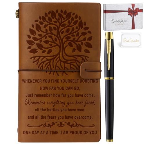 New Beginning Gifts for Women, Leather journal Notebook Divorce Gifts for Women Break Up Gifts for Women, Farewell Gifts Going Away Gifts Leaving Job Gifts New Job Gifts for Friends and Coworkers
