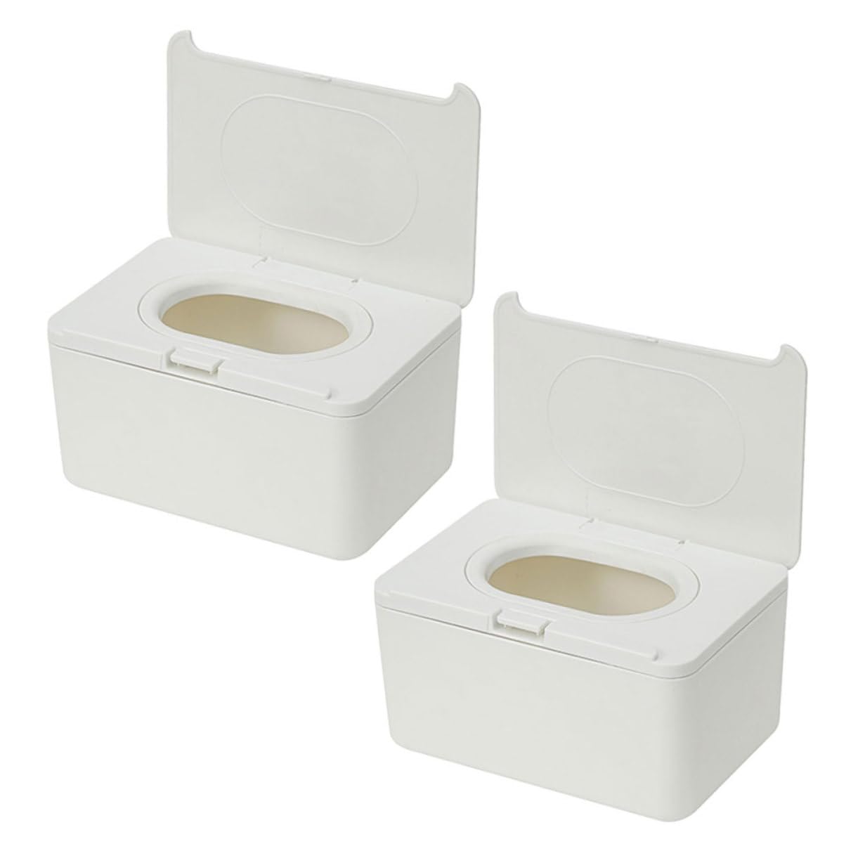 Générique 2 Pièces Boîte à Lingettes Humides Distributeur de Lingettes Réutilisable pour Maison Éléguant pour Bain Salon