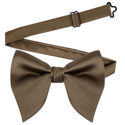 Image of Alizeal Velvet Pre-tied Adjustable Bow Tie for Men Oversize Formal Solid Tuxedo Bowtie