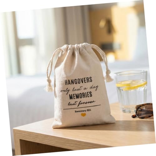 Bolsas de tela reutilizables para kit de despedida de soltera con cordón y diseño divertido 6