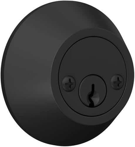 Miniatura 7 de Cerrojo de seguridad con borde redondo, llave de 2 lados, acabado negro mate