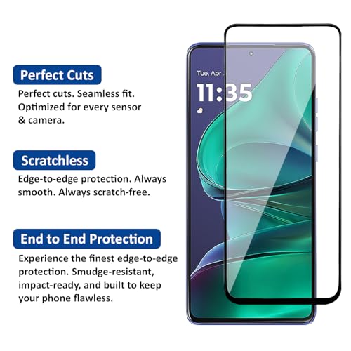 Image of AIBEX Military-Grade Gorilla Tempered Glass For Motorola Edge 60 Stylus /Moto G Stylus 2024 / Moto G Stylus 2025 (6.7 Inch) With Installation Kit | Edge to Edge Coverage | Easy Installation Kit