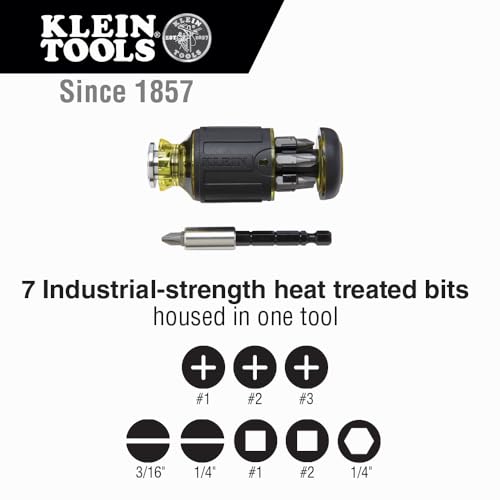 Klein Tools 80037 Screwdriver Tool Set, Multi-Bit Pocket Precision Screwdriver and Adjustable Length Stubby, 2-Piece by KLEIN TOOLS - Image 5