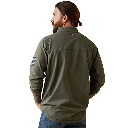 Image of Ariat Men's FR Combat Stretch Patriot 1 /4 Zip Work Shirt