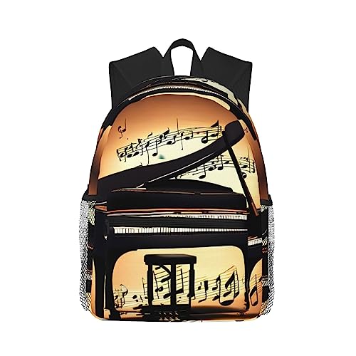 Sac à dos avec poches pour piano et violon léger noir avec rangement de partitions