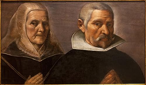 Tableau Toile Portrait d'un couple en âge de prier 60x90cm Pacheco