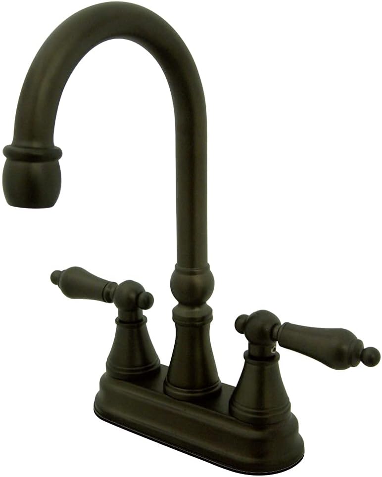 Get Special Price Kingston Brass KS2495AL Governor Bar Faucet, 5, Oil Rubbed Bronze