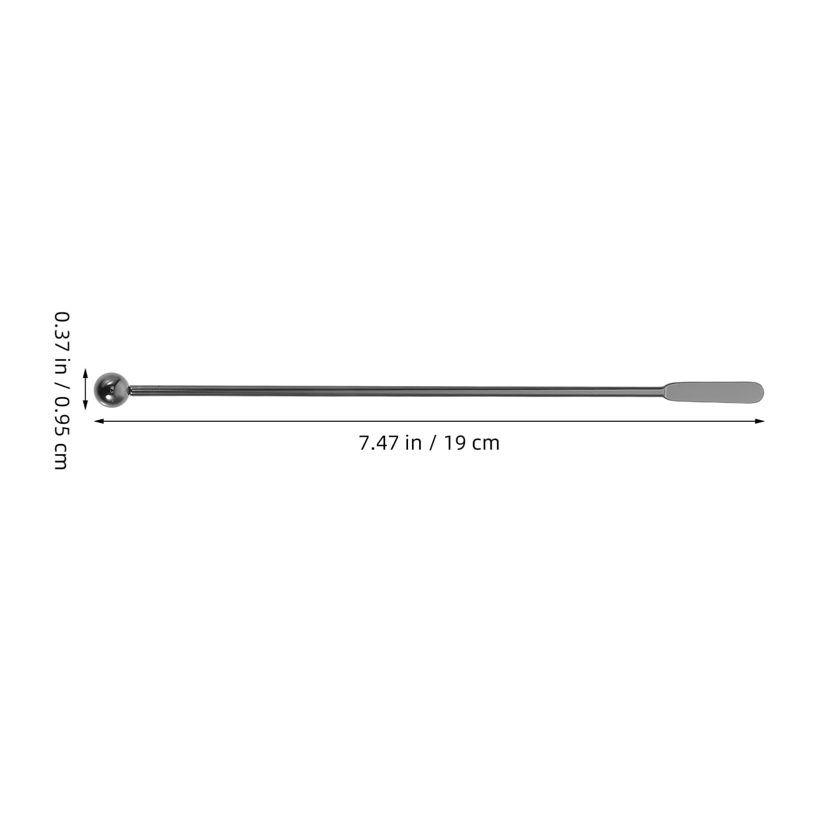 COLLBATH 3Pcs Stainless Stirrer Long Handle Mixing Stick for Cocktails Drinks Elegant Metal Beverage Swizzle Sticks for Home Bar Use