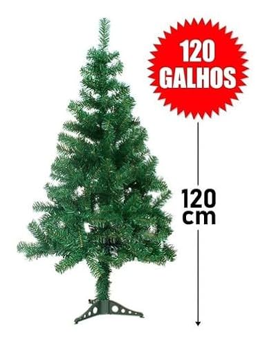 Árvore De Natal 1,20 Altura com 120 Galhos Luxo Linha Premium Vinwer