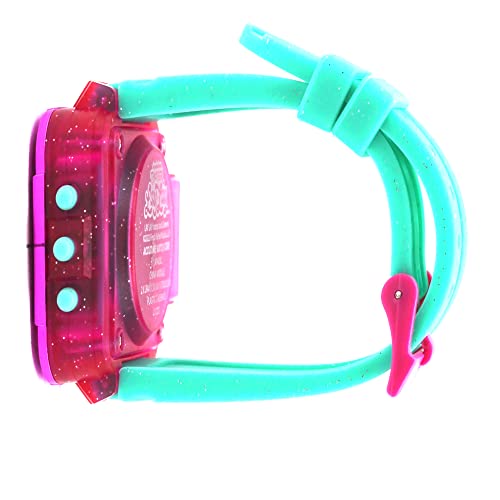 Accutime Kids Nickelodeon That Girl Lay Lay Hot Pink Digital LCD Quartz Wrist Watch with Flashlight, Turquoise Green Strap for Girls, Boys, Kids (Model: LAY4030AZ)2