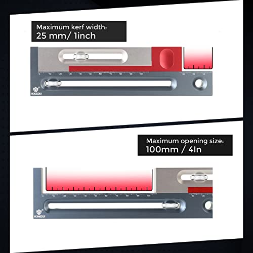 Table Saw Slot Adjuster Mortise And Tenon Tool Movable Measuring Block Length Compensation Table Woodworking Tool Aluminum Alloy Woodworking Mortise