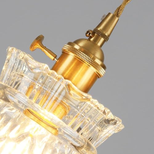 Lámpara colgante estilo industrial con casquillo E27 de cristal 4