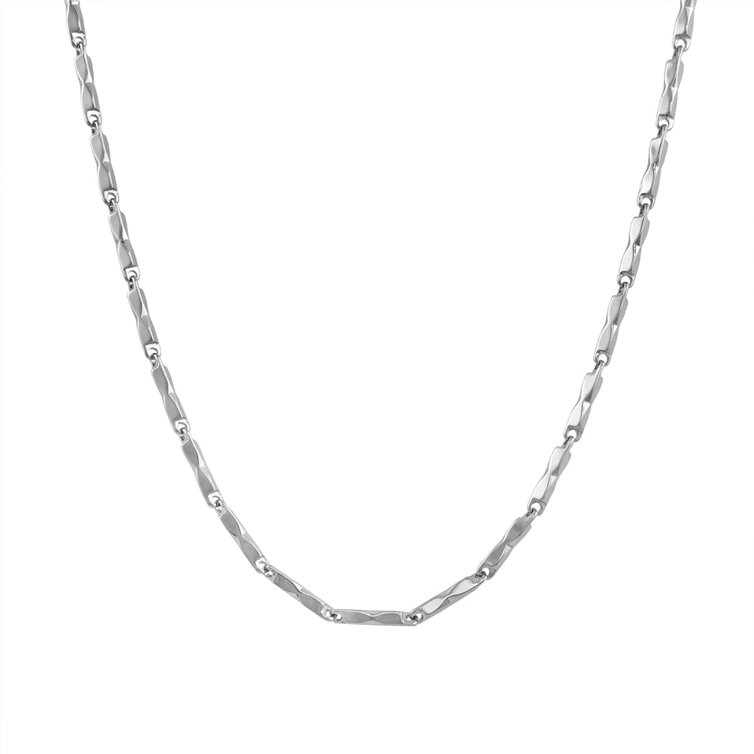 Nakabh Anti-Tarnish Stainless Steel Chain - 22 Inch (55 cm) Silver Plated Necklace for Men, Women, Unisex (1703501) (B0CD5W98TG) Amazon Price History, Amazon Price Tracker