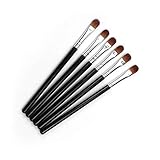Sunlucky 6PCS Professional Shader Eyeshadow Brush - All Over Short Flat Shader Eye Makeup Brush with